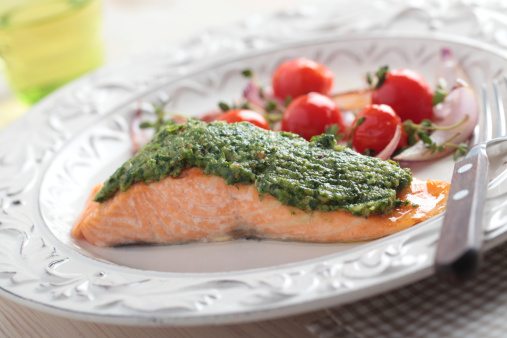 Salmone al pesto